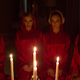 The cast of Scream Queens, securing a feature-length premiere via blood oath